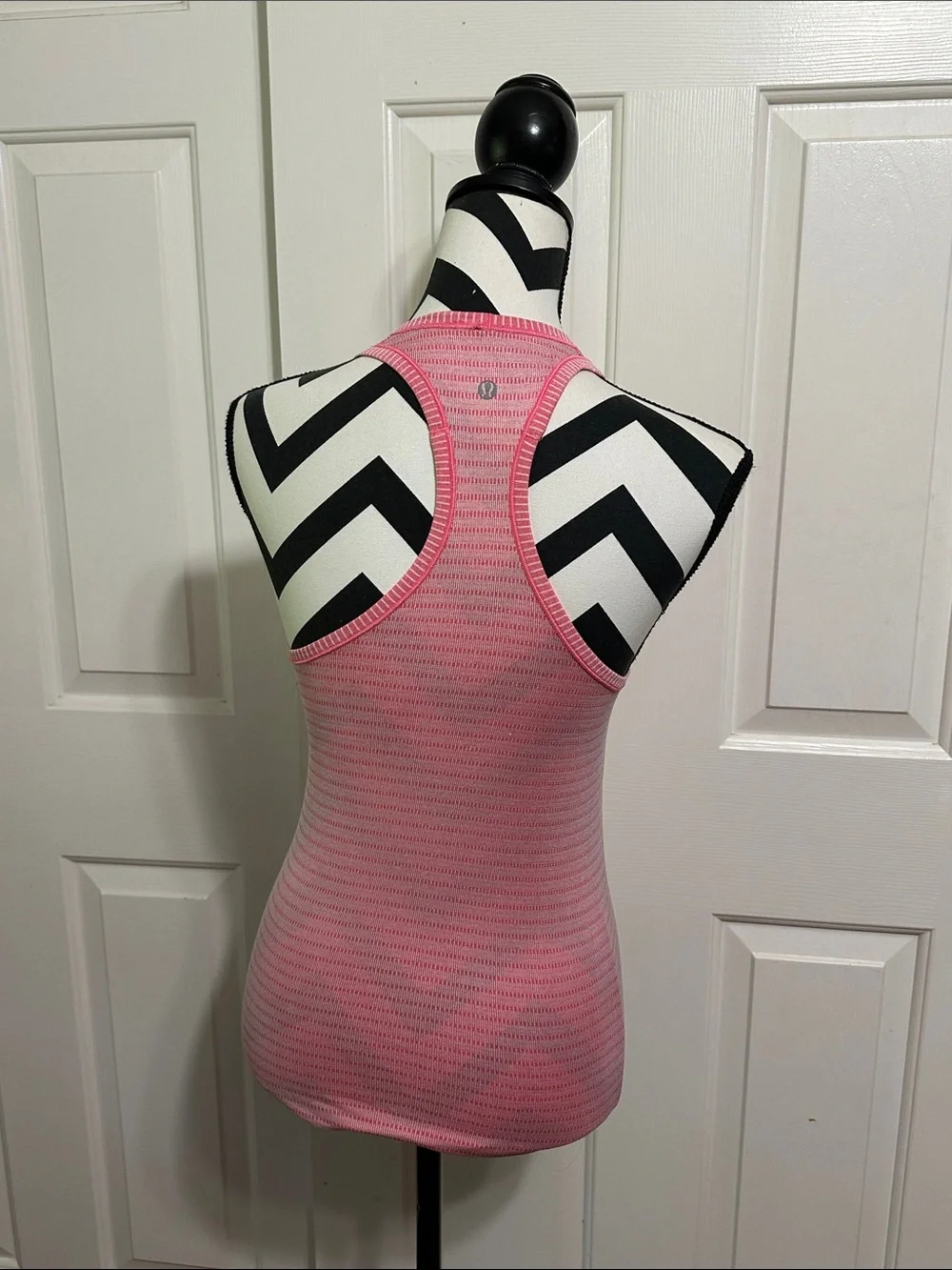 Lululemon Pink Striped Racerback Tank